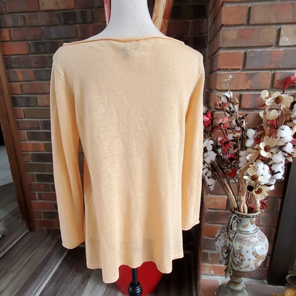 Eileen Fisher Raw Edge Lightweight Slouchy Sweater - Picture 2 of 7